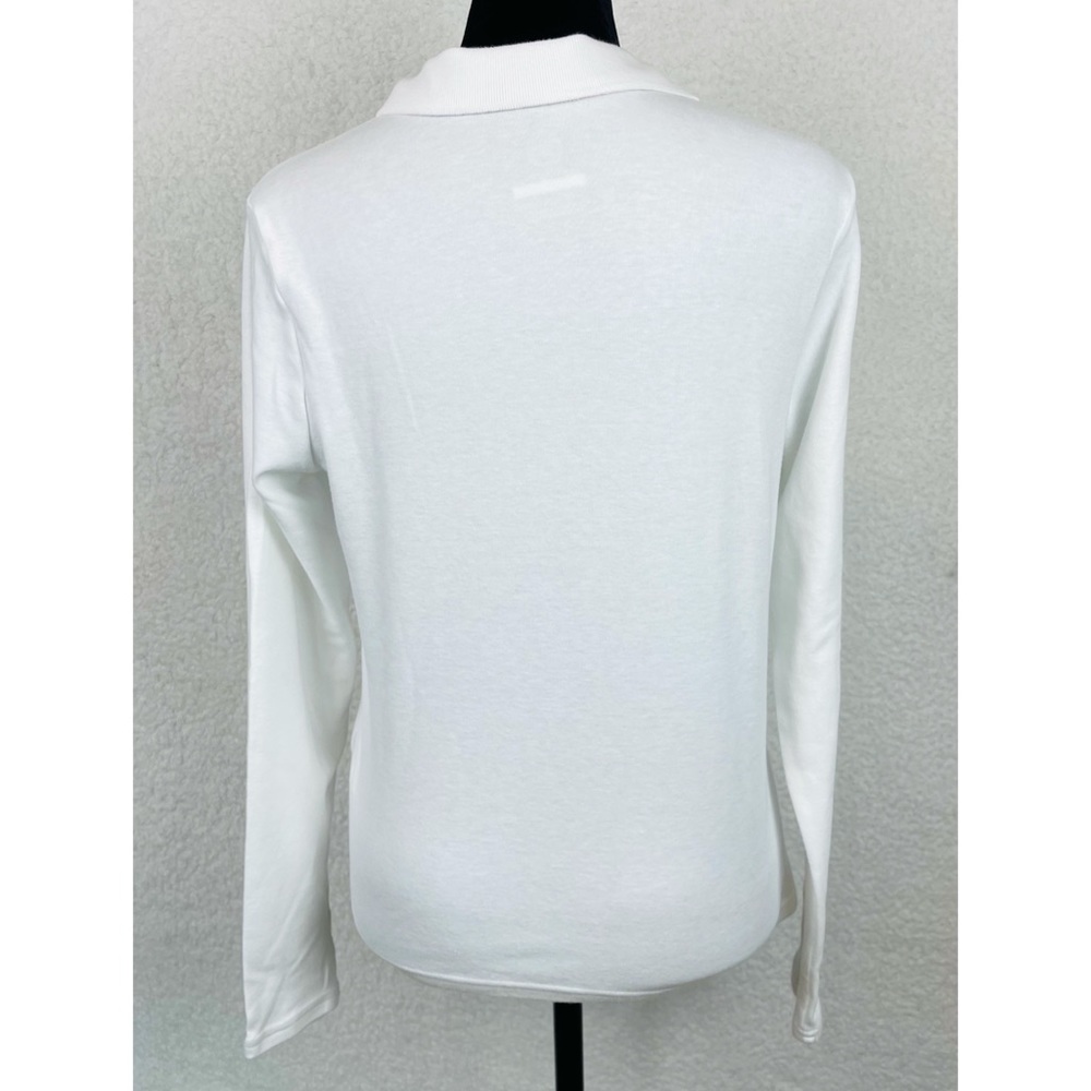 WONDER NATION • White Long Sleeve Polo Shirt, XXL - Picture 6 of 14